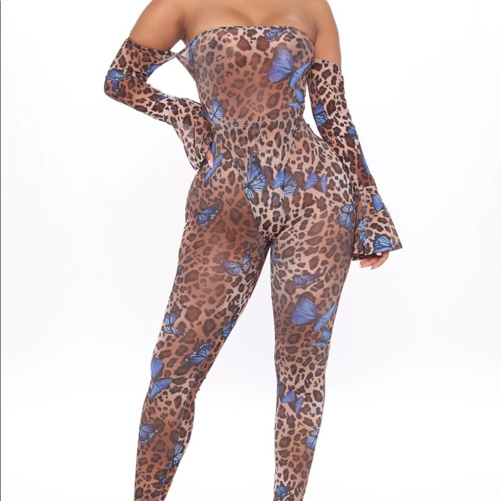 Cheetah print 2 piece set